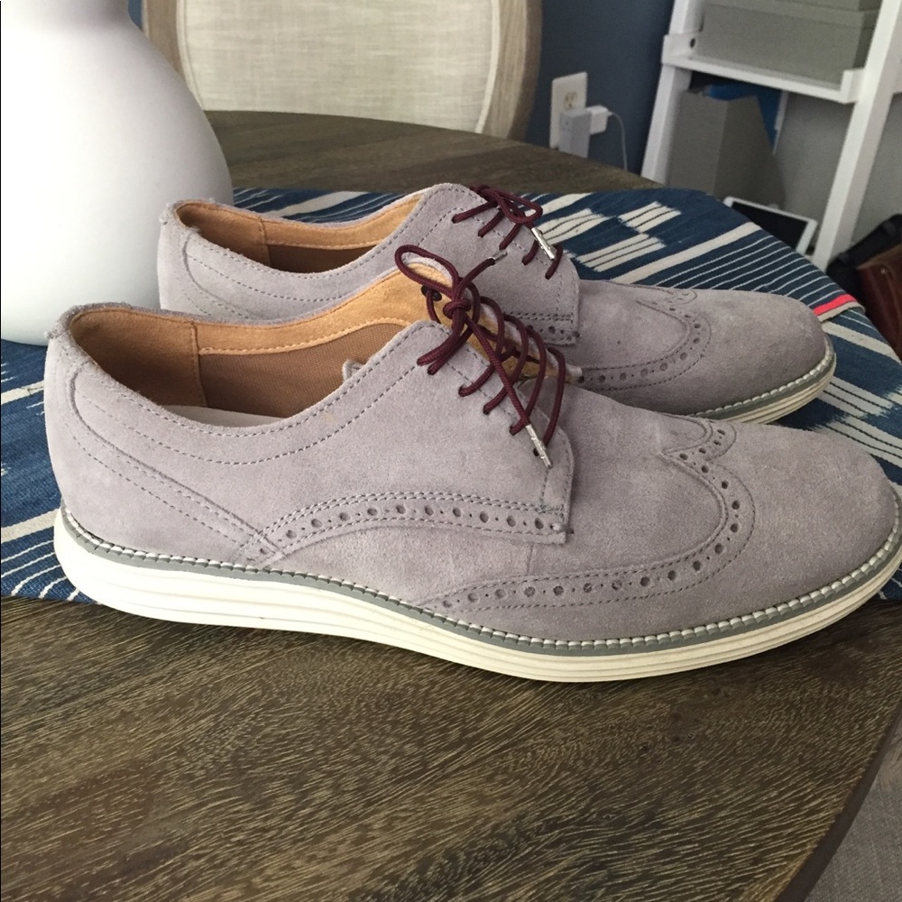 Cole Haan Grand Men’s Wingtip Oxford - Grey Suede